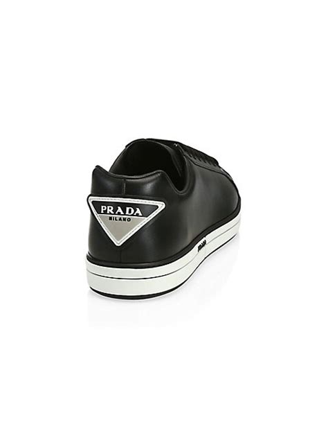 prada vitello plume shoes|White/black Leather Sneakers .